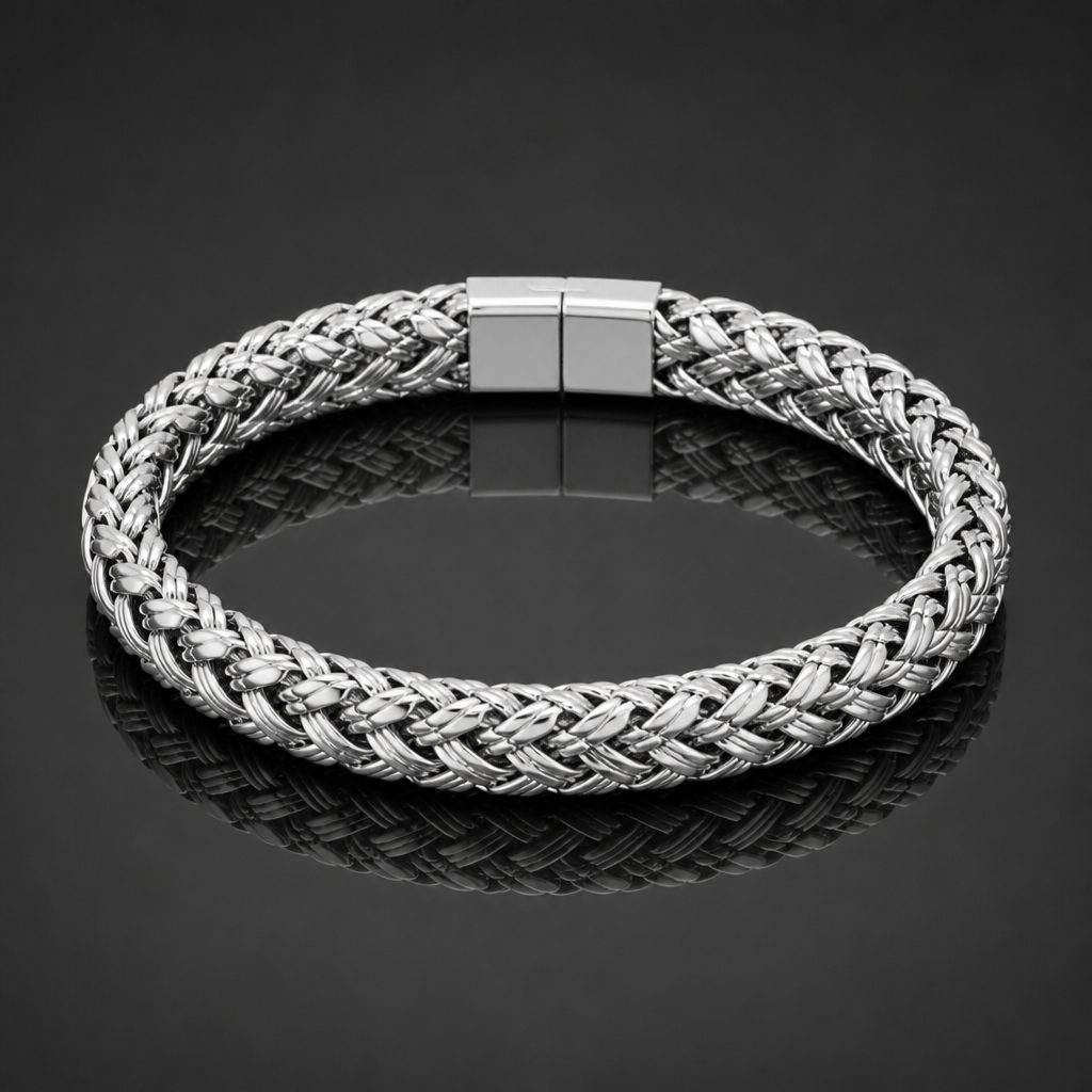Silver woven Franco bracelet