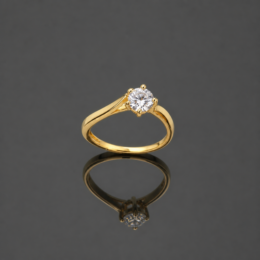 Twist Solitaire Ring