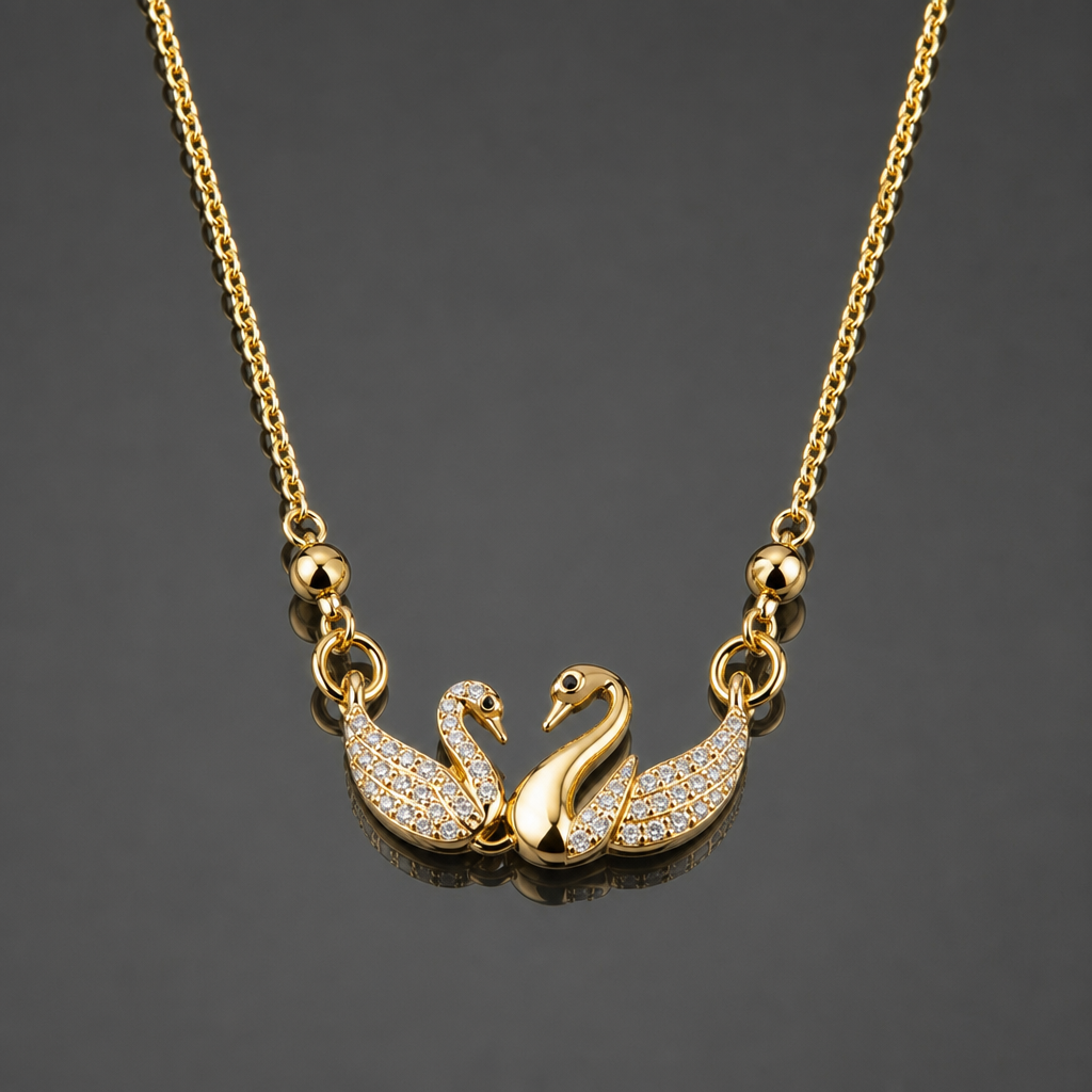 Swan Crystal Pendant Necklace